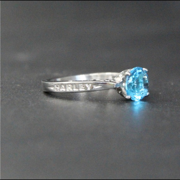 Harley-Davidson Jewelry - New🔥Sz 6 HD Tropical Blue stone women’s ring
